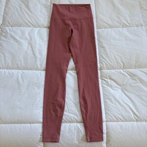 Pink Lululemon Wonder Under Leggings Size 4